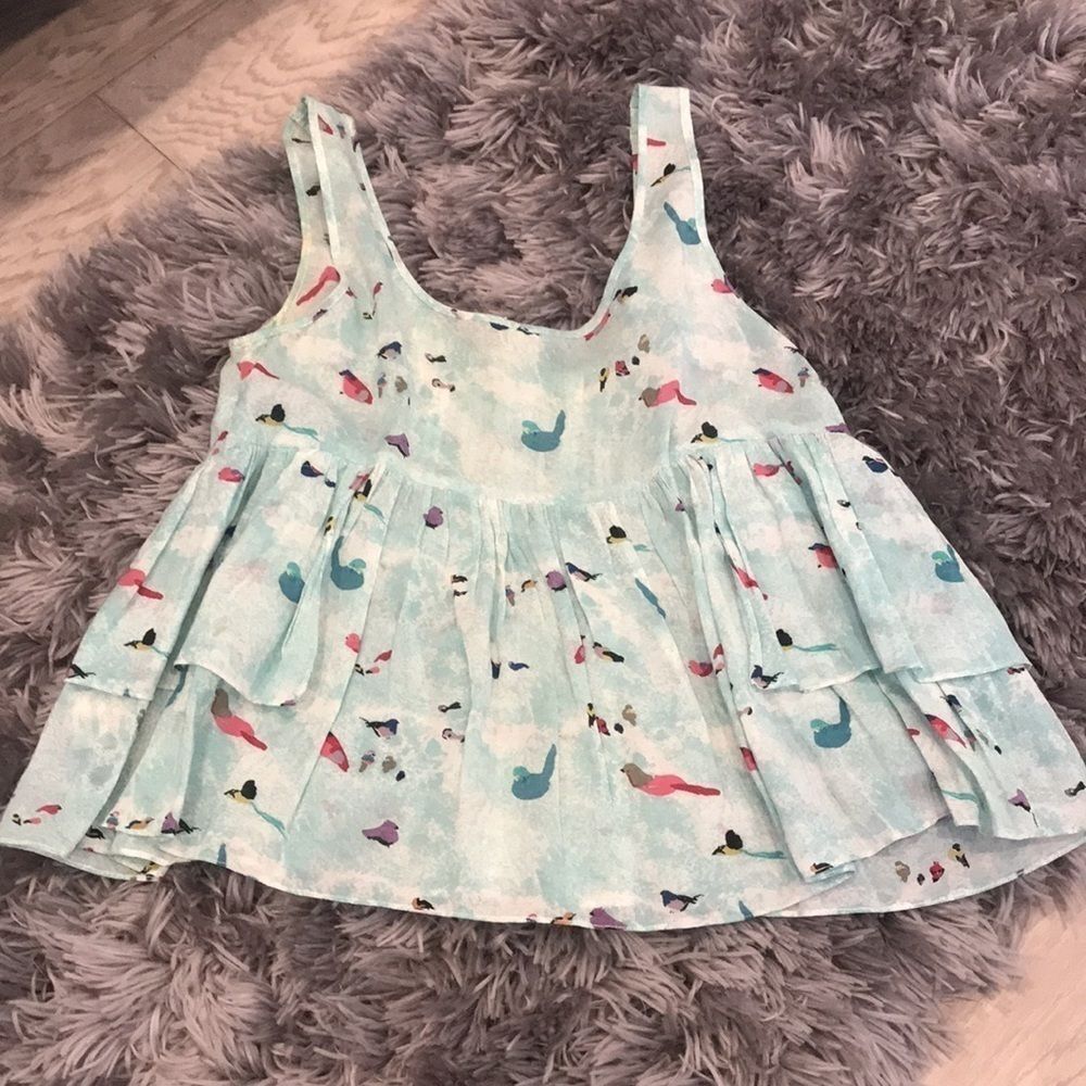 Free People Blue Bird Tank Top Size S - Picture 5 of 9